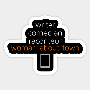 Woman About Town Sticker